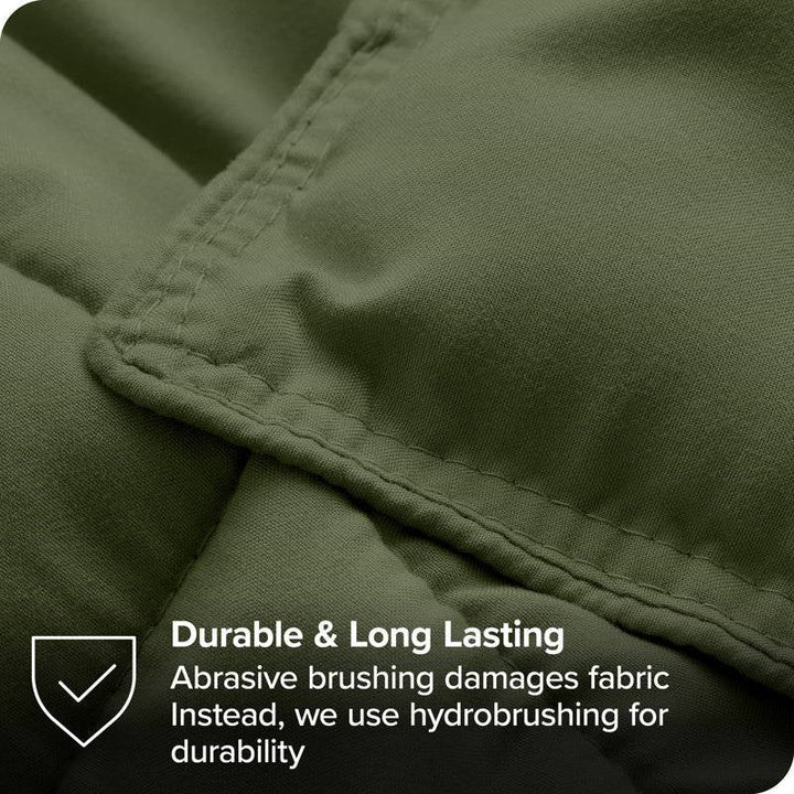 Full/Double Size Super Soft Down Alternative Comforter Set in Olive Green