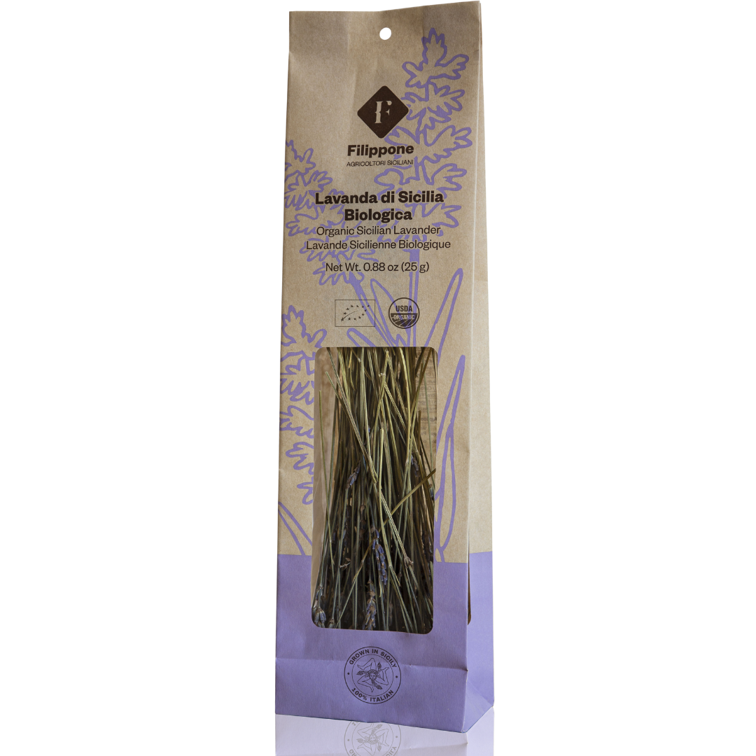 Filippone, Organic Dried Lavender Bunch, Italian Dried Lavender Branches, 0.88 oz. (25g)
