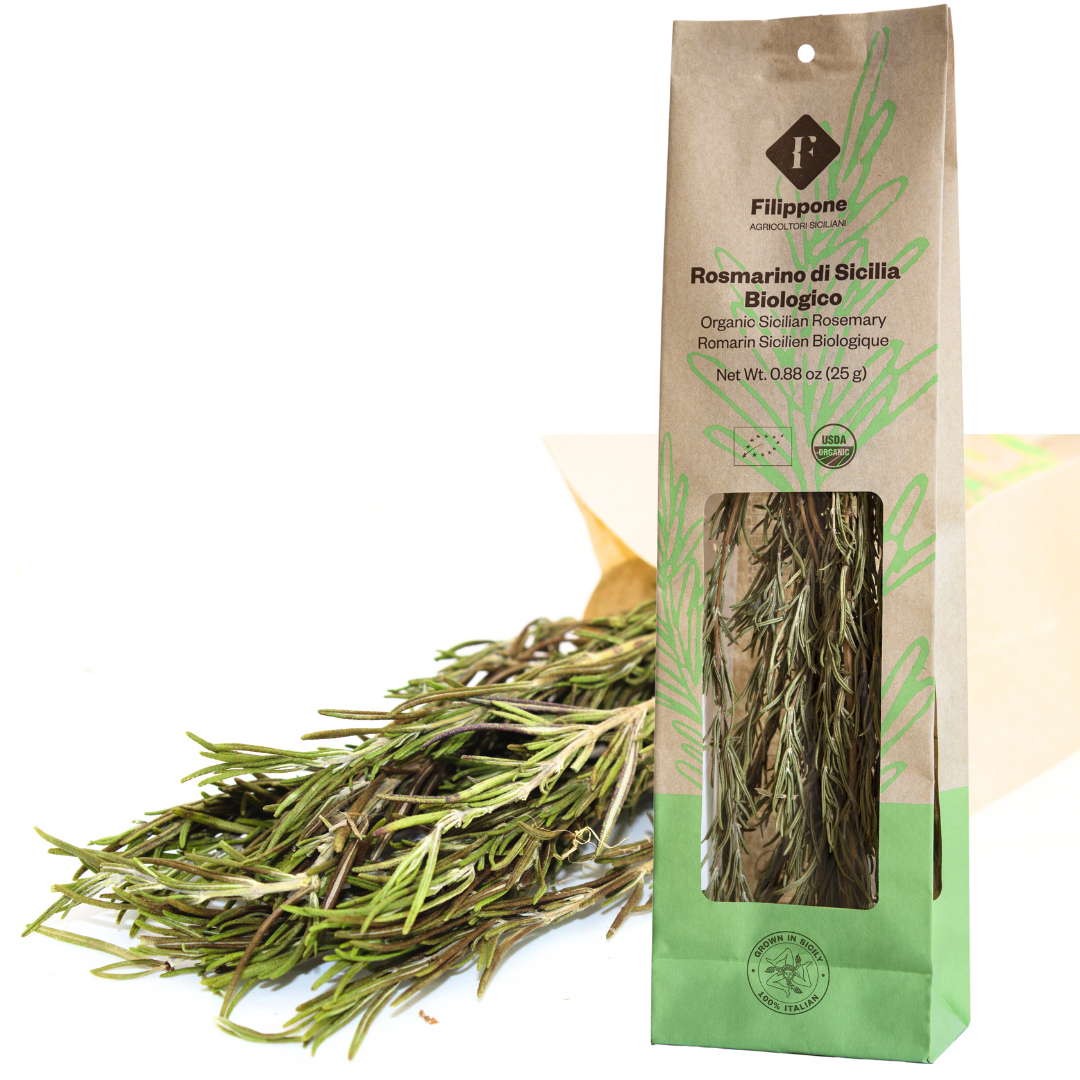 Filippone, Organic Dried Rosemary bunches, Italian Dried Rosemary Leaves, 0.88 oz. (25g)