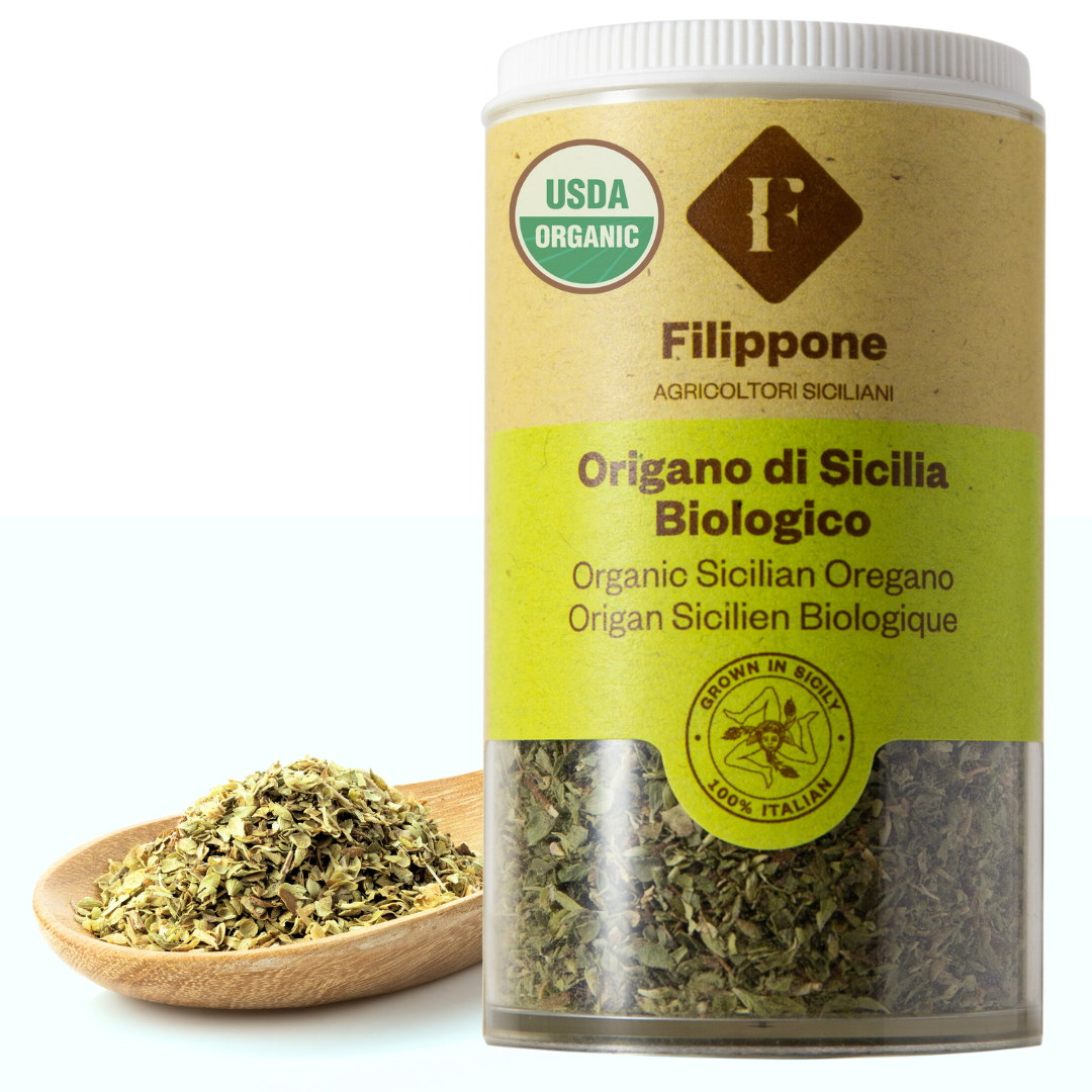 Filippone, Organic Crushed Oregano Seasoning, Italian Dried Oregano Shaker, 0.52 oz. (15g)