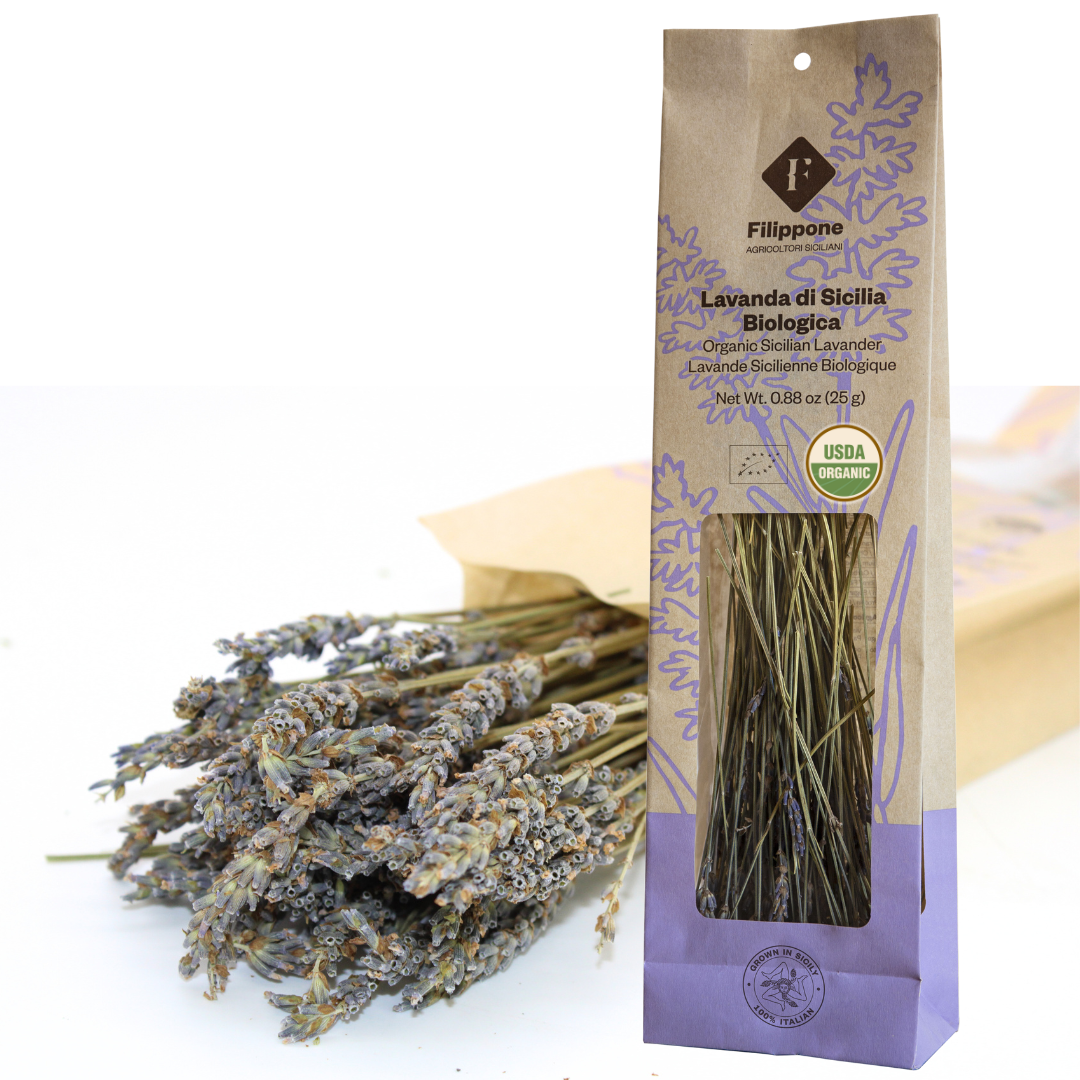 Filippone, Organic Dried Lavender Bunch, Italian Dried Lavender Branches, 0.88 oz. (25g)