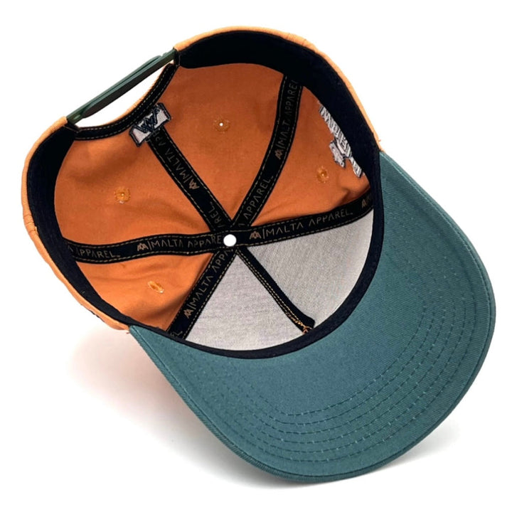 ‘Yahweh’ Premium Cotton Snapback Hat - Copper/Teal