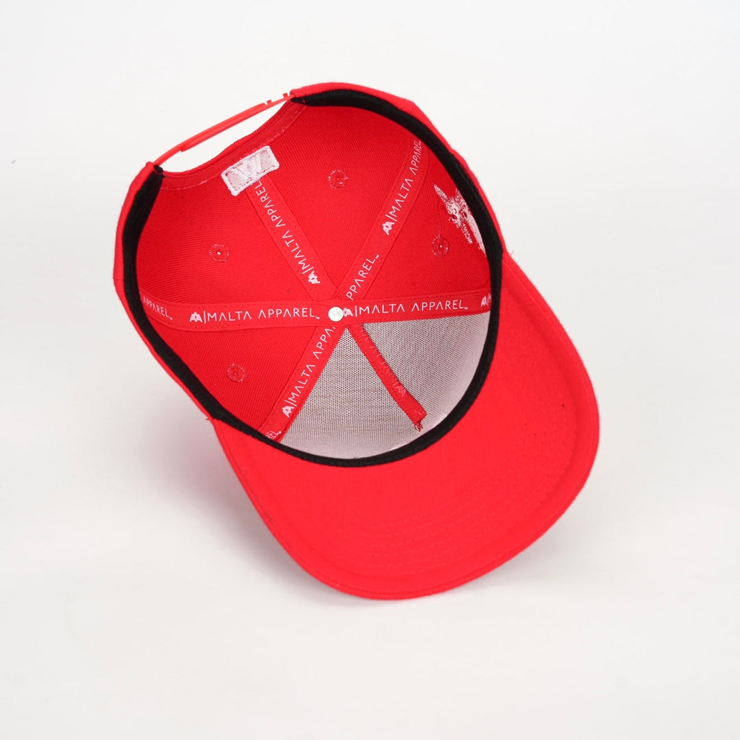 ‘7’ Premium Wool Blend Snapback - Red/White