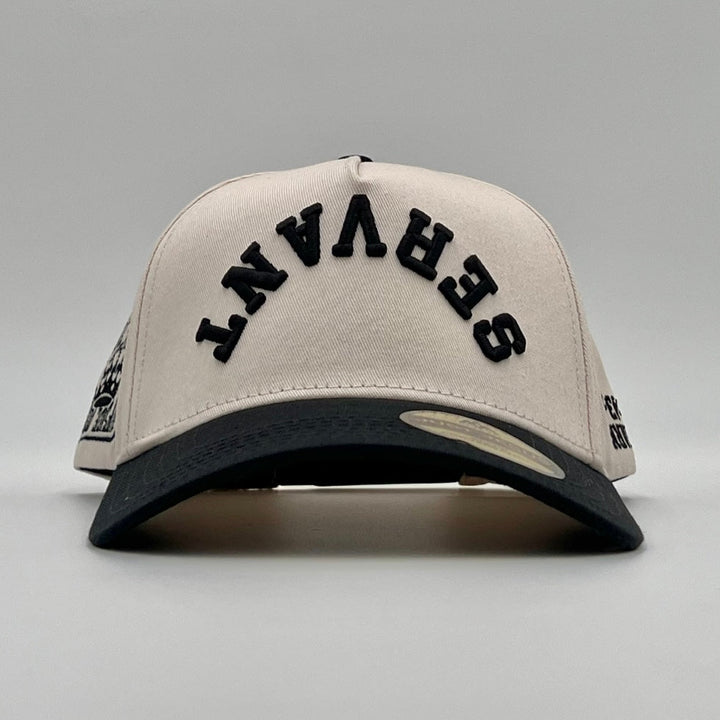 [PRE-ORDER - SHIPS NOVEMBER 7TH] ‘SERVANT’ Premium Snapback Hat - Cream/Black