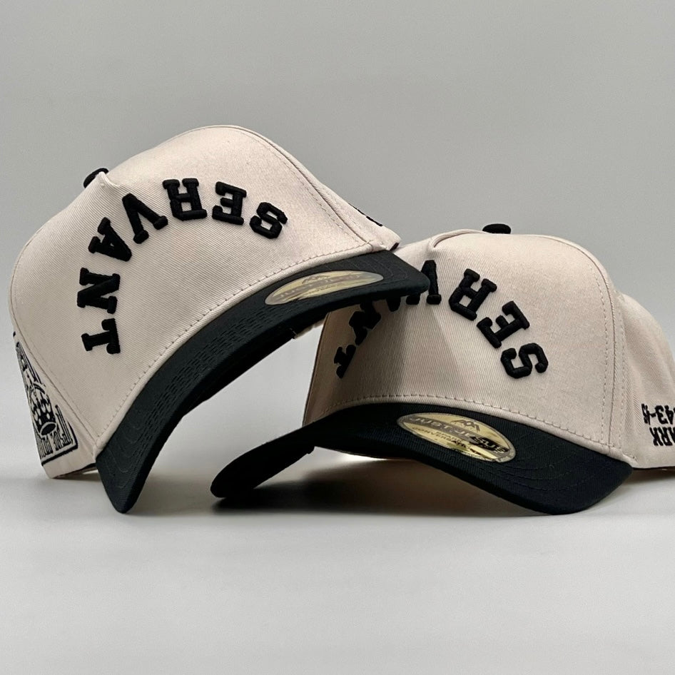 [PRE-ORDER - SHIPS NOVEMBER 7TH] ‘SERVANT’ Premium Snapback Hat - Cream/Black