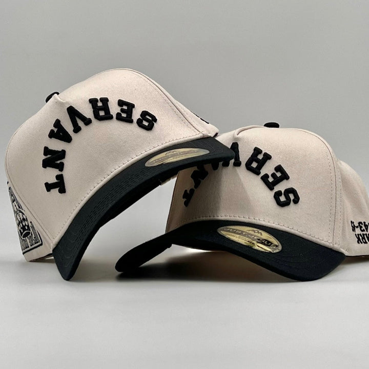 [PRE-ORDER - SHIPS NOVEMBER 7TH] ‘SERVANT’ Premium Snapback Hat - Cream/Black