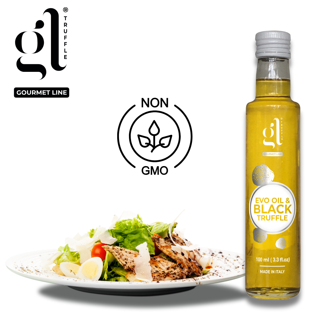 GL Truffle Gourmet, Extra Virgin Olive Oil and Black Truffle with Truffle Slices (3.4 Fluid oz.) 100ml