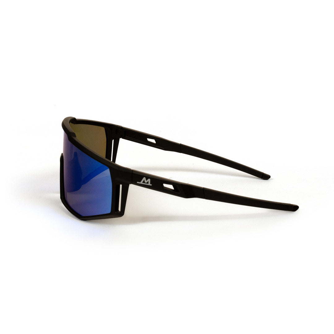 Pro-Guard Glasses Set with Blue Mirrored Lens Side View.
