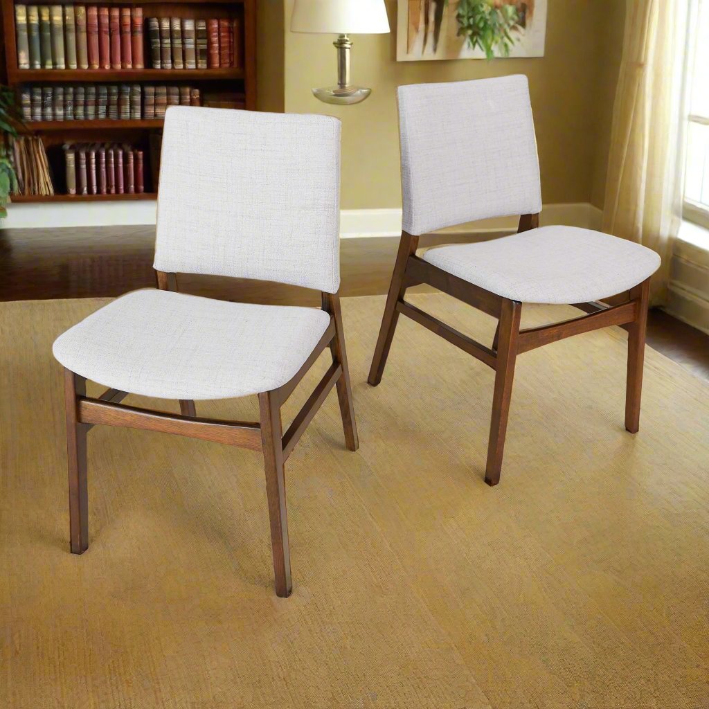 Gusto Fabric Dining Chair In Light Gray (Set Of 2) Close View