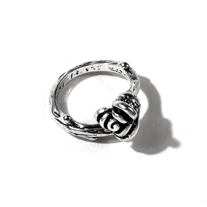 Flower Rose Ring Metal for Cosplay Game Night Dungeons and Dragons (adjustable)