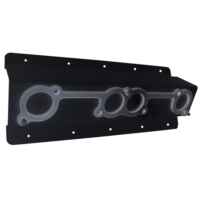 Header Rack Spread Port Angle Mount Black