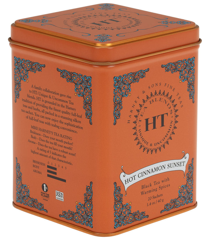 Hot Cinnamon Sunset Tea Tin of 20 Sachets
