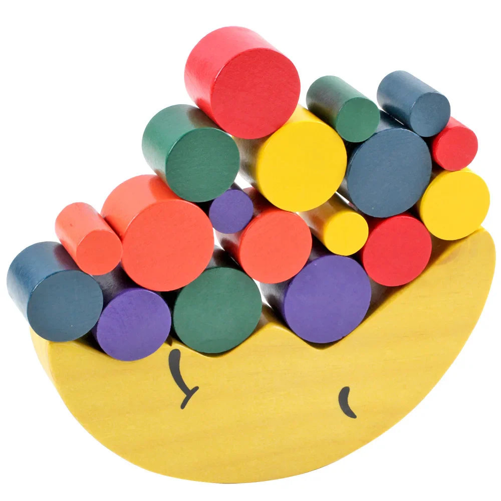 Wooden Moon Balancing Game Educational Stacking Toy for Kids