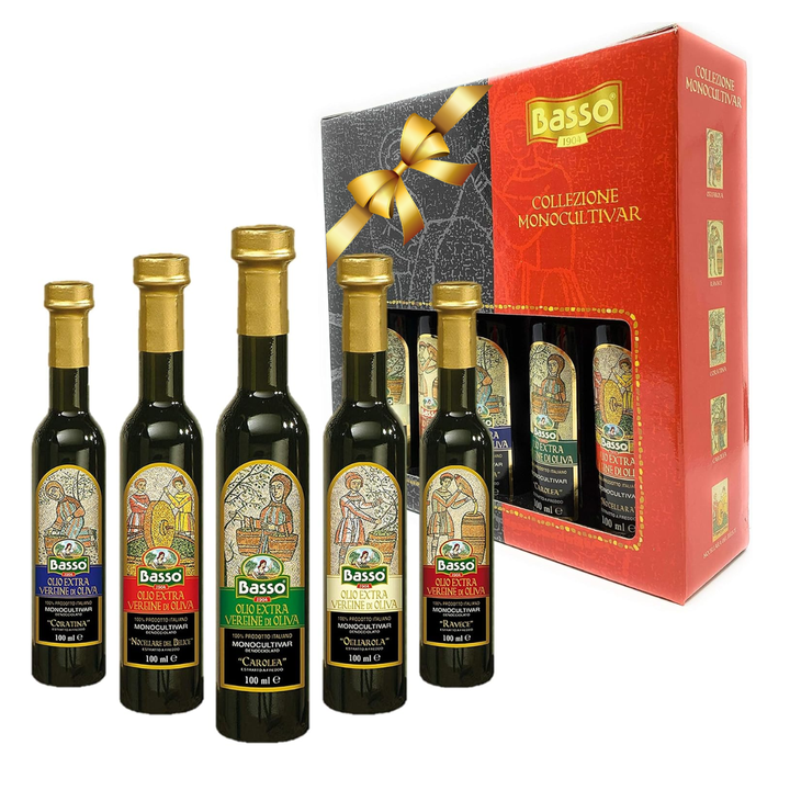 Basso 1904 Extra Virgin Olive Oil Limited Edition Gift Set (5 x 100 ml)