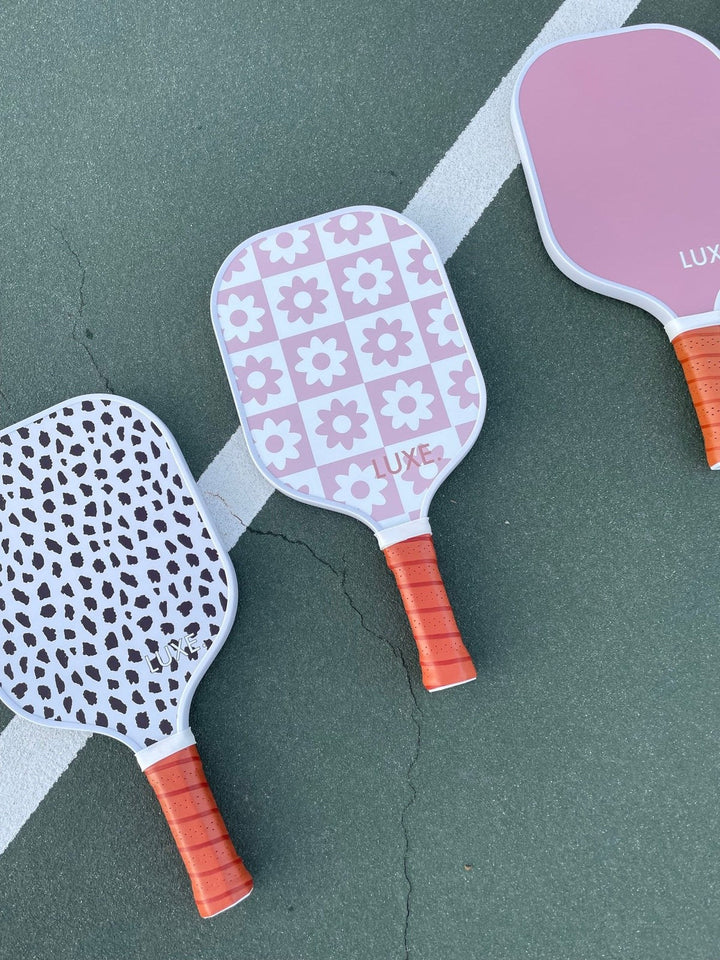 Checkered Flower Pickleball Paddle