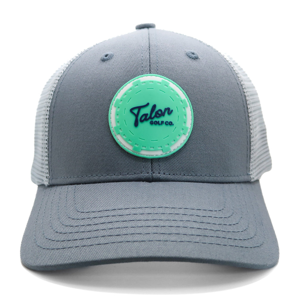 Mint Poker Chip Trucker Hat Photo.