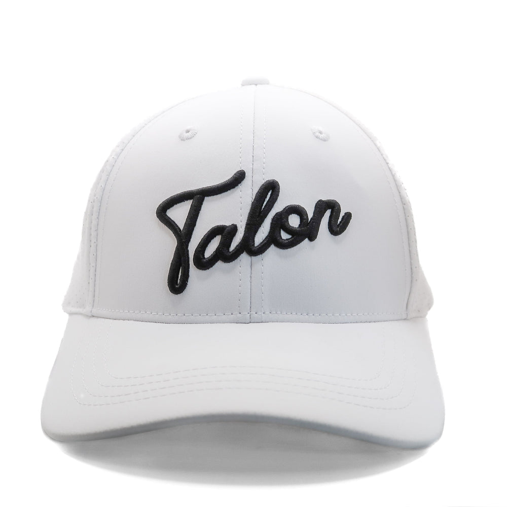 Tour Hat with Black Script Front View.
