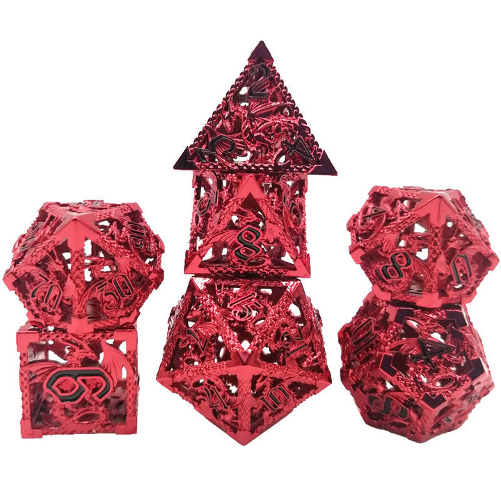 (Ruthless Red) Deadly Dragon Dice: Shards of Oblivion Hollow Metal
