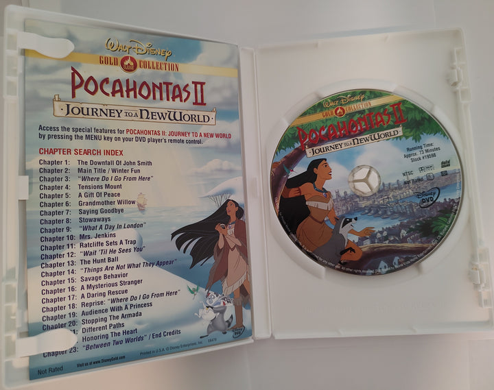 Pocahontas II: Journey To A New World (DVD, 2000, Gold Collection Edition) Inside
