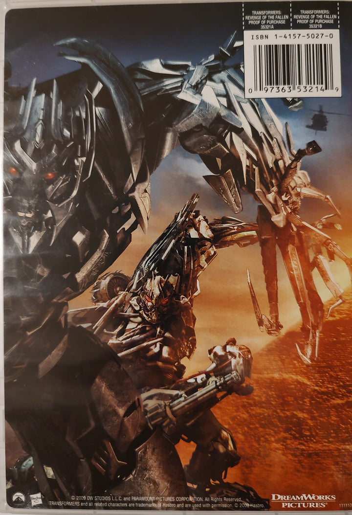 Transformers Revenge of the Fallen DVD Back