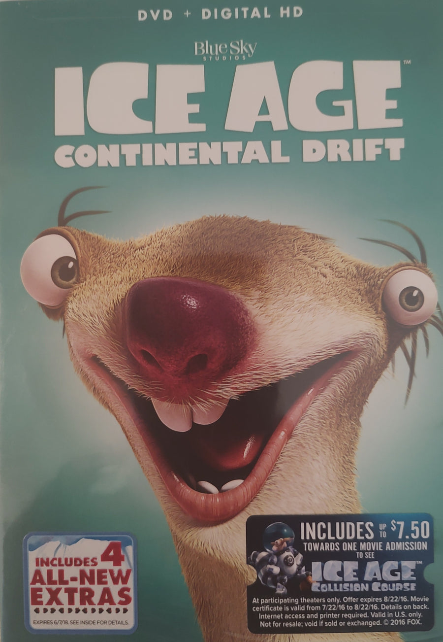 Ice Age: Continental Drift (DVD, 2012) New.
