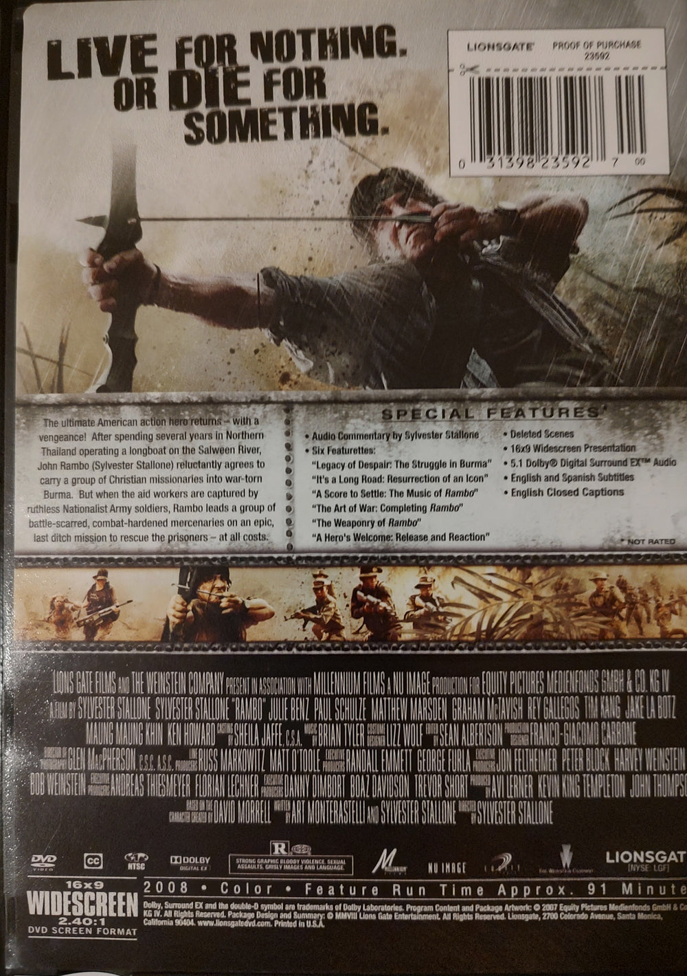 Rambo DVD (Widescreen, 2008)