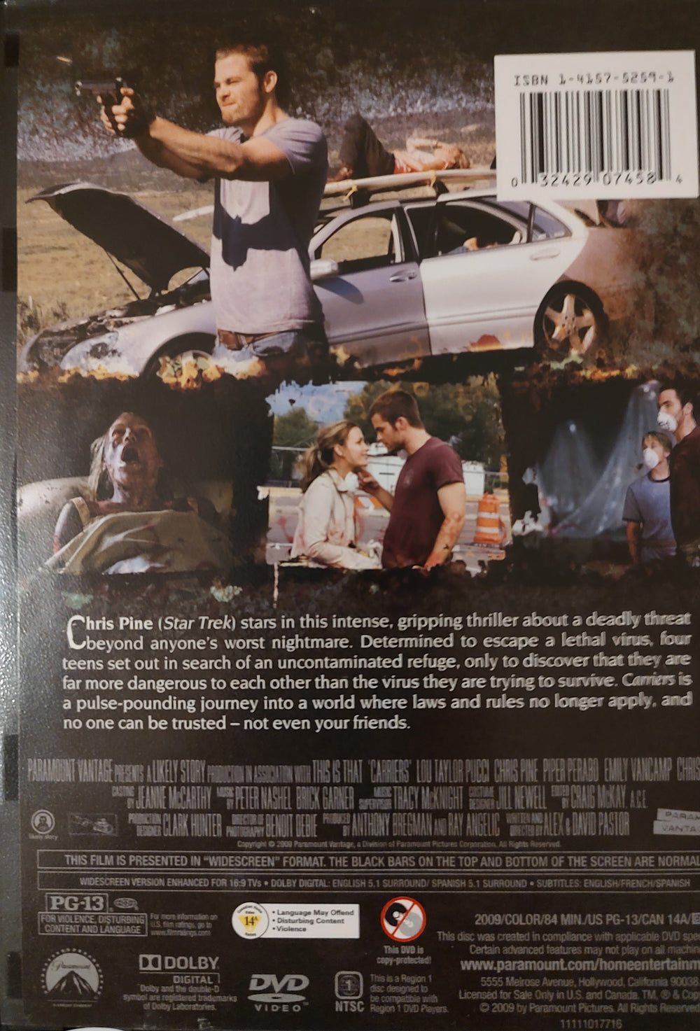 Carriers (DVD, 2009) Back