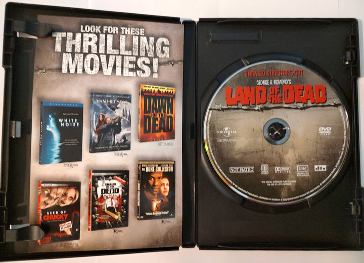 Land of the Dead DVD (2005, Unrated Directors Cut) Inside