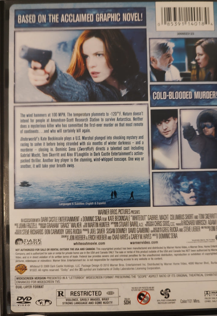Whiteout (DVD, 2009) Back