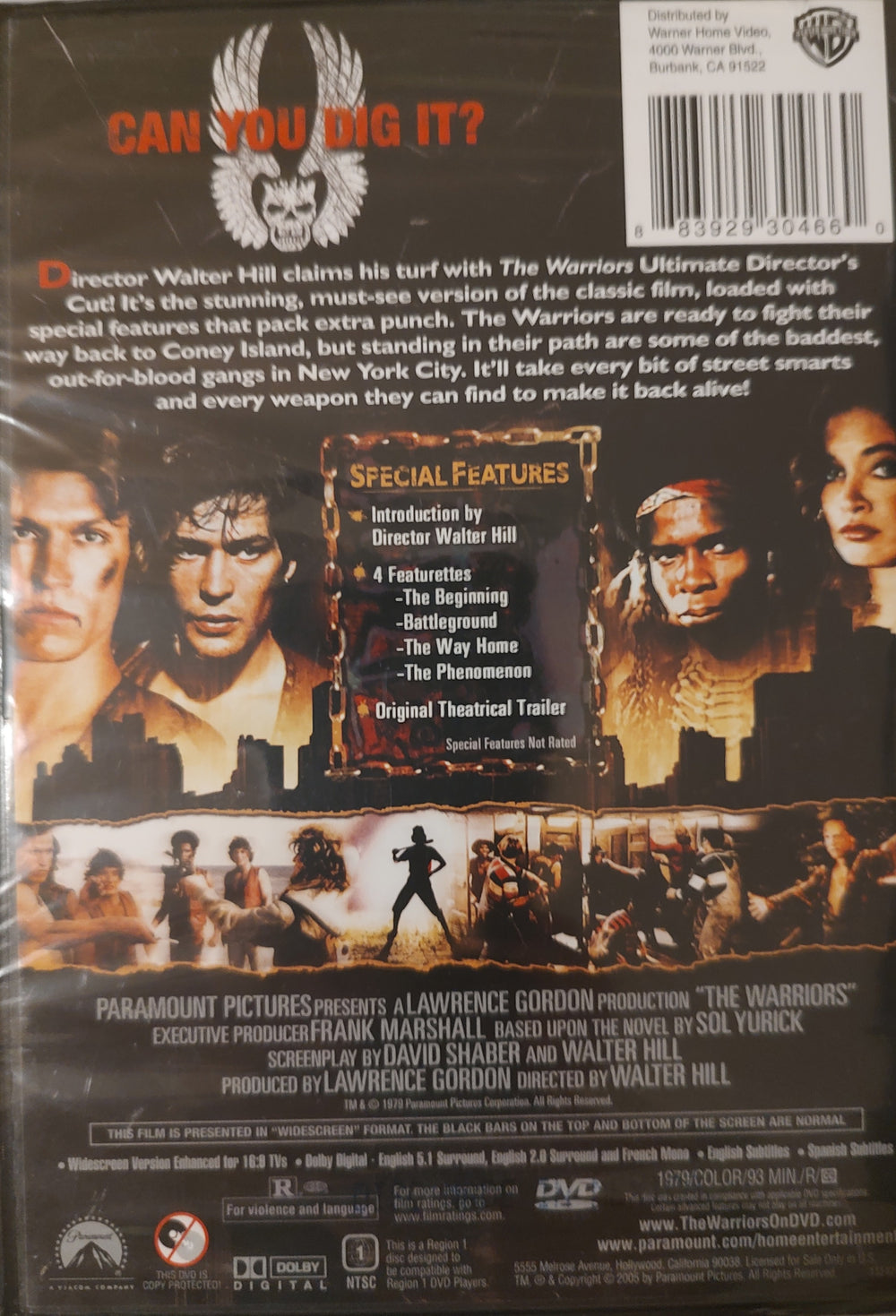 The Warriors DVD (2005, Directors Cut/Widescreen) New Back