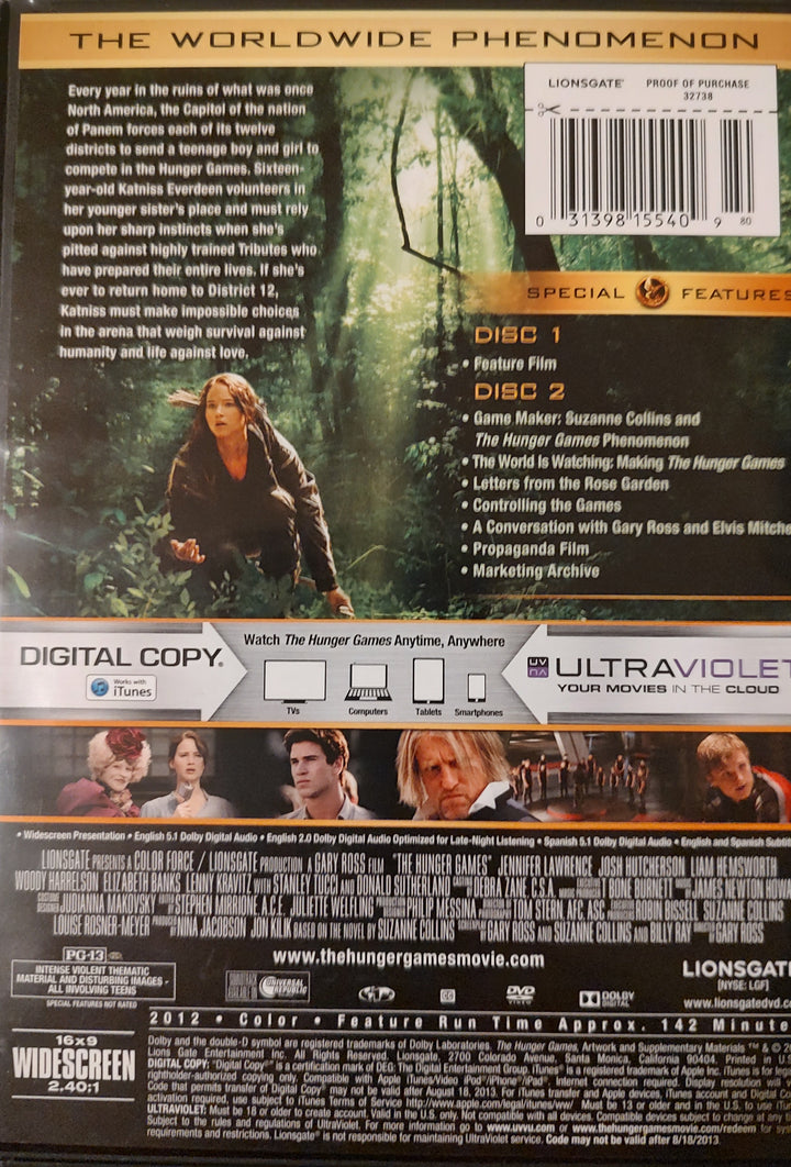 The Hunger Games DVD Back
