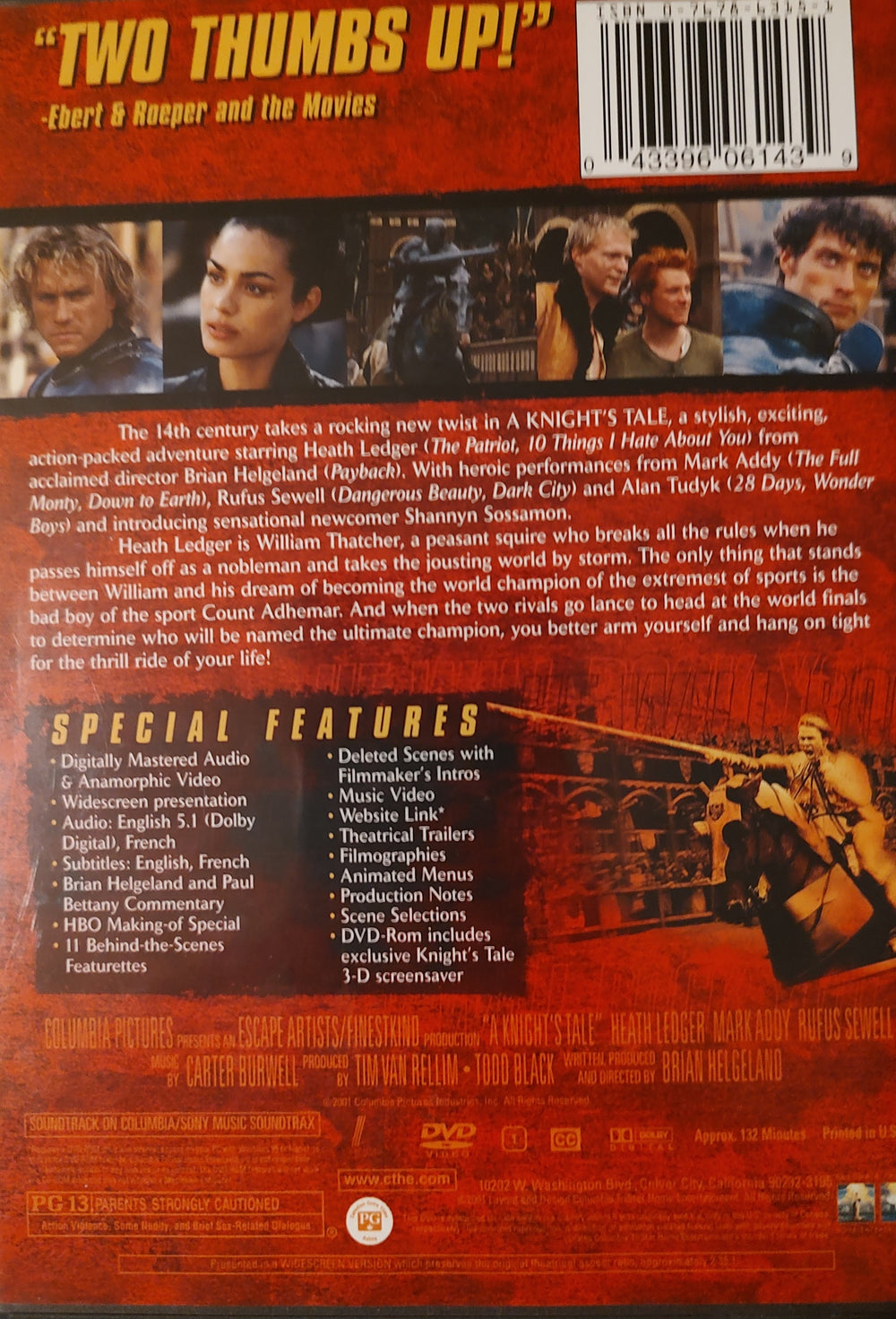 A Knight’s Tale DVD Back