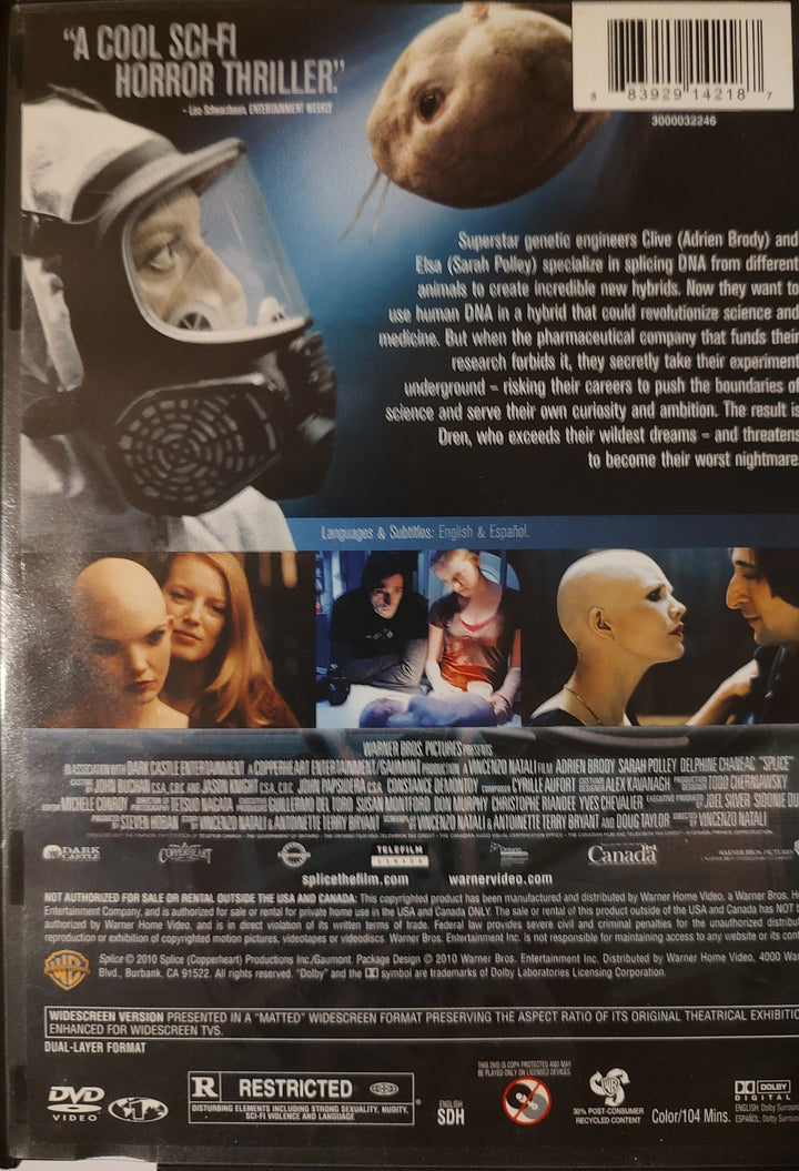 Splice DVD Back