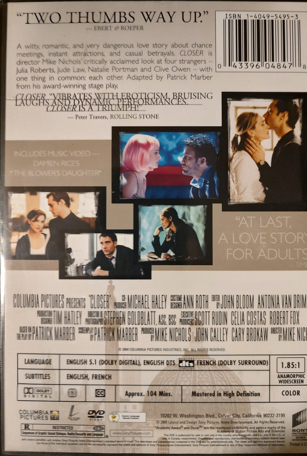 Closer DVD Back