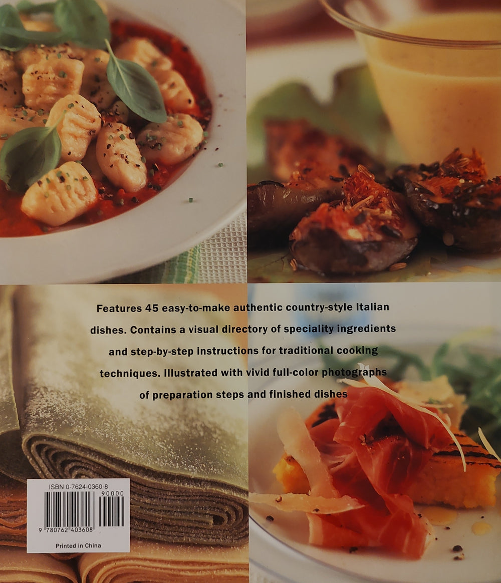 Flavors of Italy Hardcover Book Back Cover