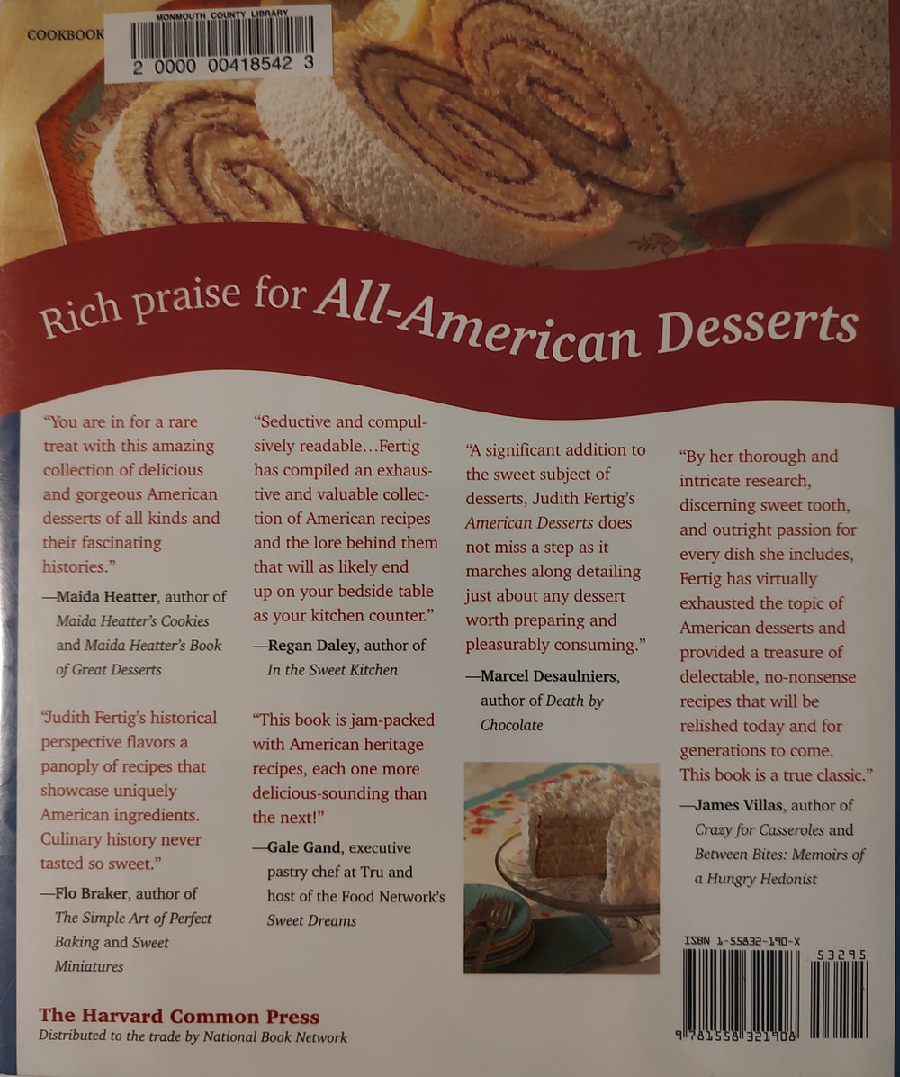 All American Desserts Book Back