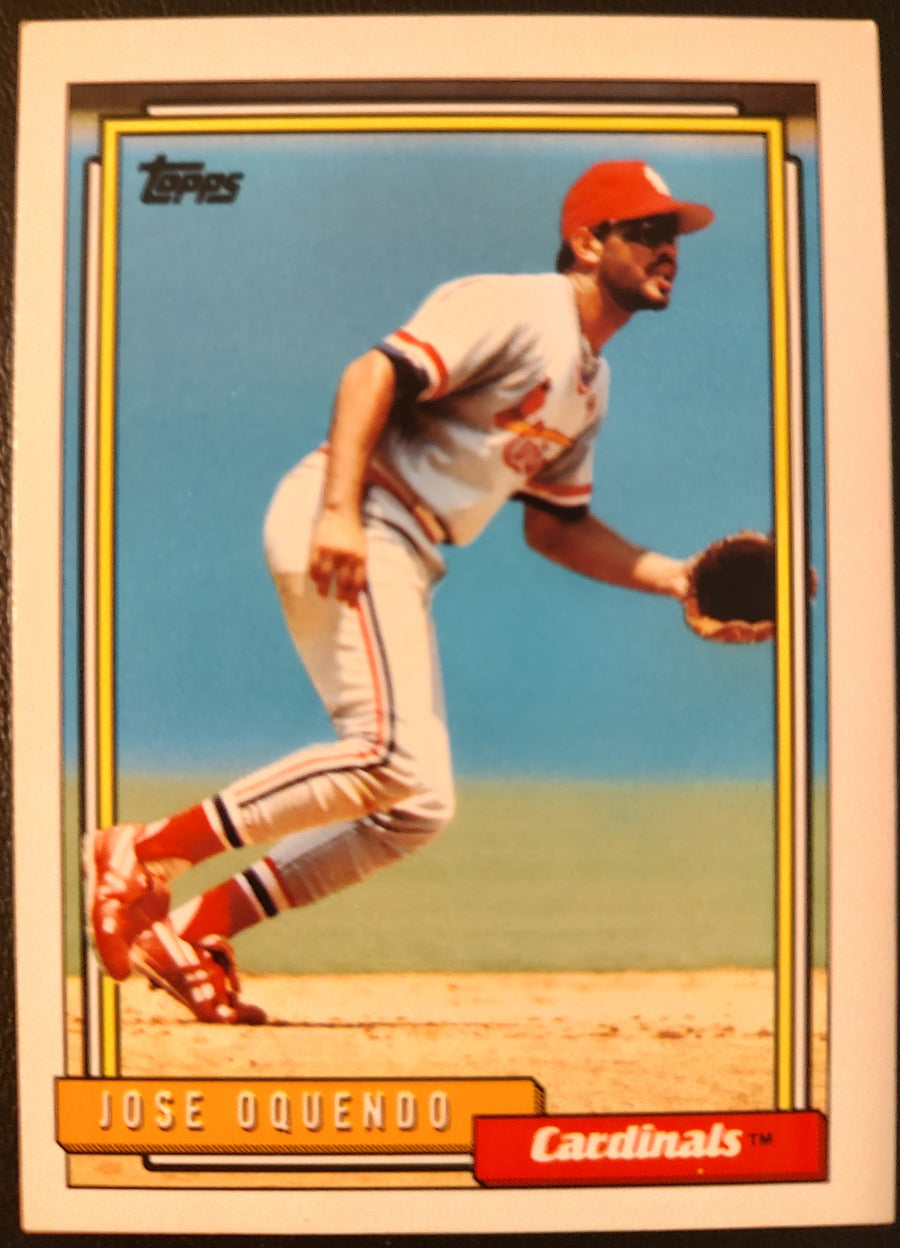 Jose Oquendo #723 1992 Topps Baseball Card