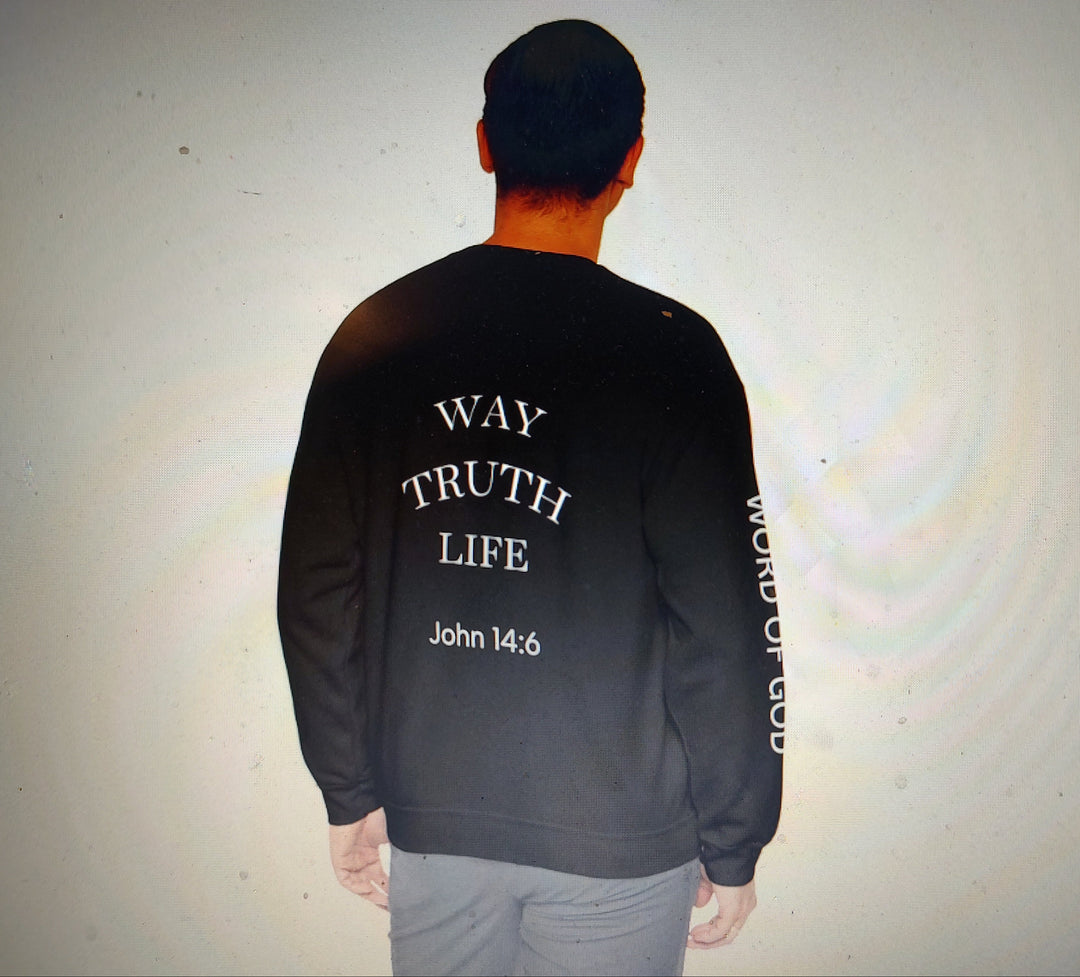 Knight Shield Crewneck Sweatshirt — "Protectors of the Word" Christian Armor Design