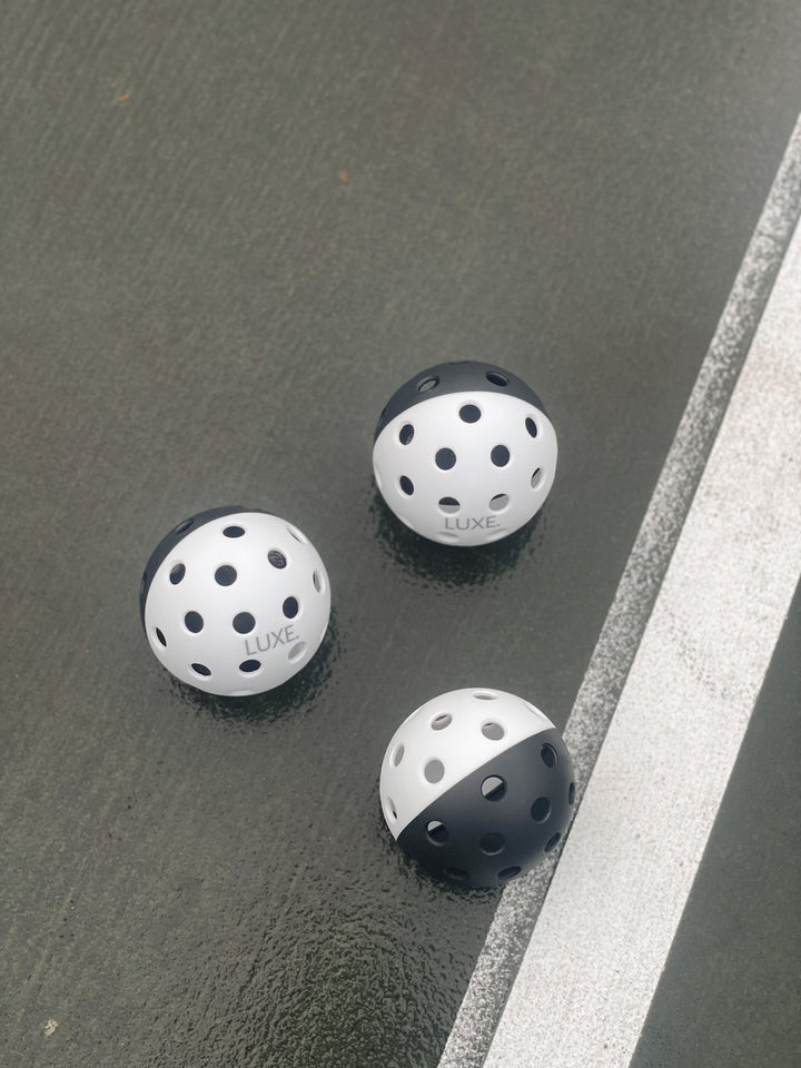 Black and White Pickleballs Pack of 3