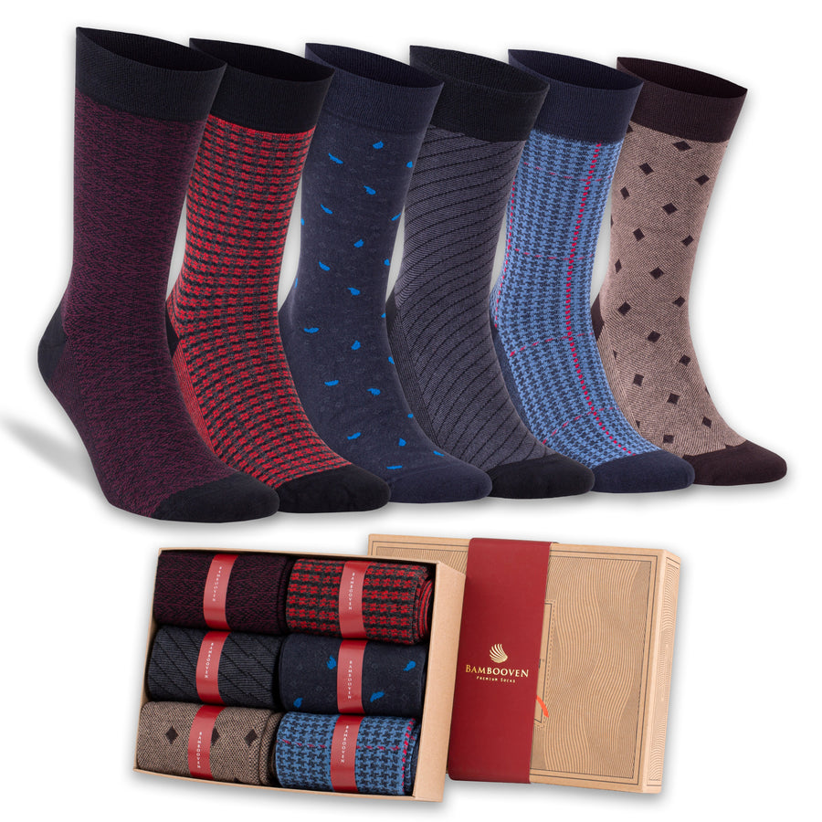 Men’s Bamboo Dress and Trouser Socks 6-Pack - 638