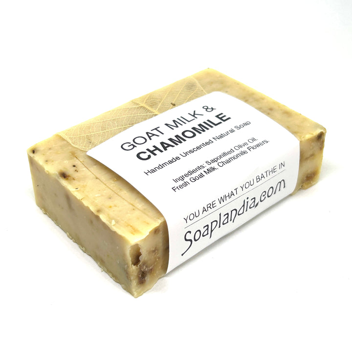 Goat Milk and Olive Oil Bar Soap with Chamomile, Unscented