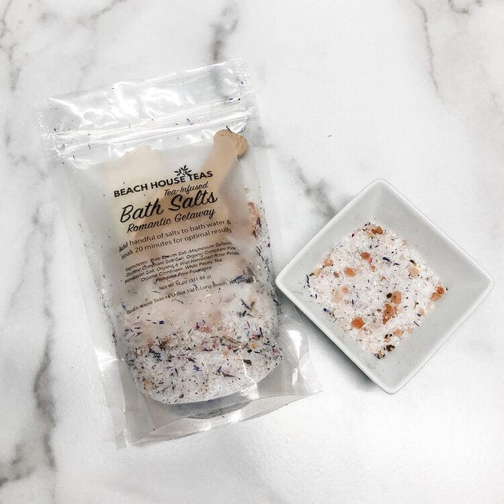 Romantic Getaway Tea-Infused Bath Salts Top View