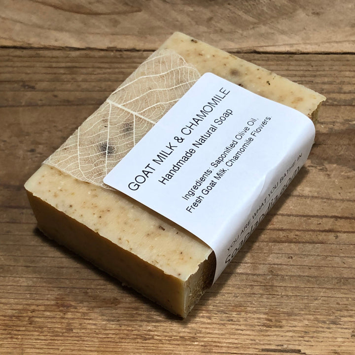 Goat Milk and Olive Oil Bar Soap with Chamomile, Unscented