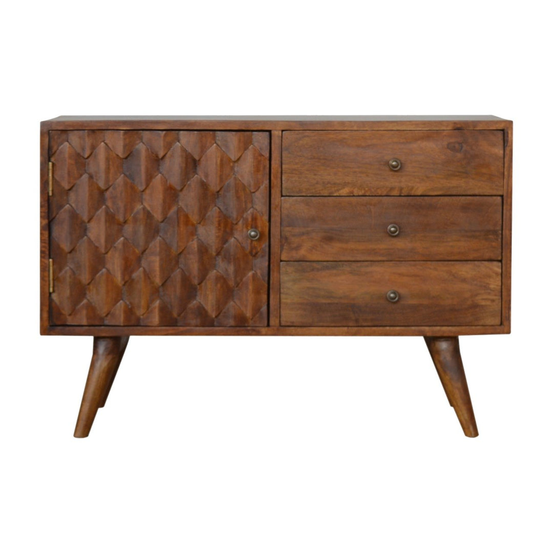 Carved Chestnut Sideboard