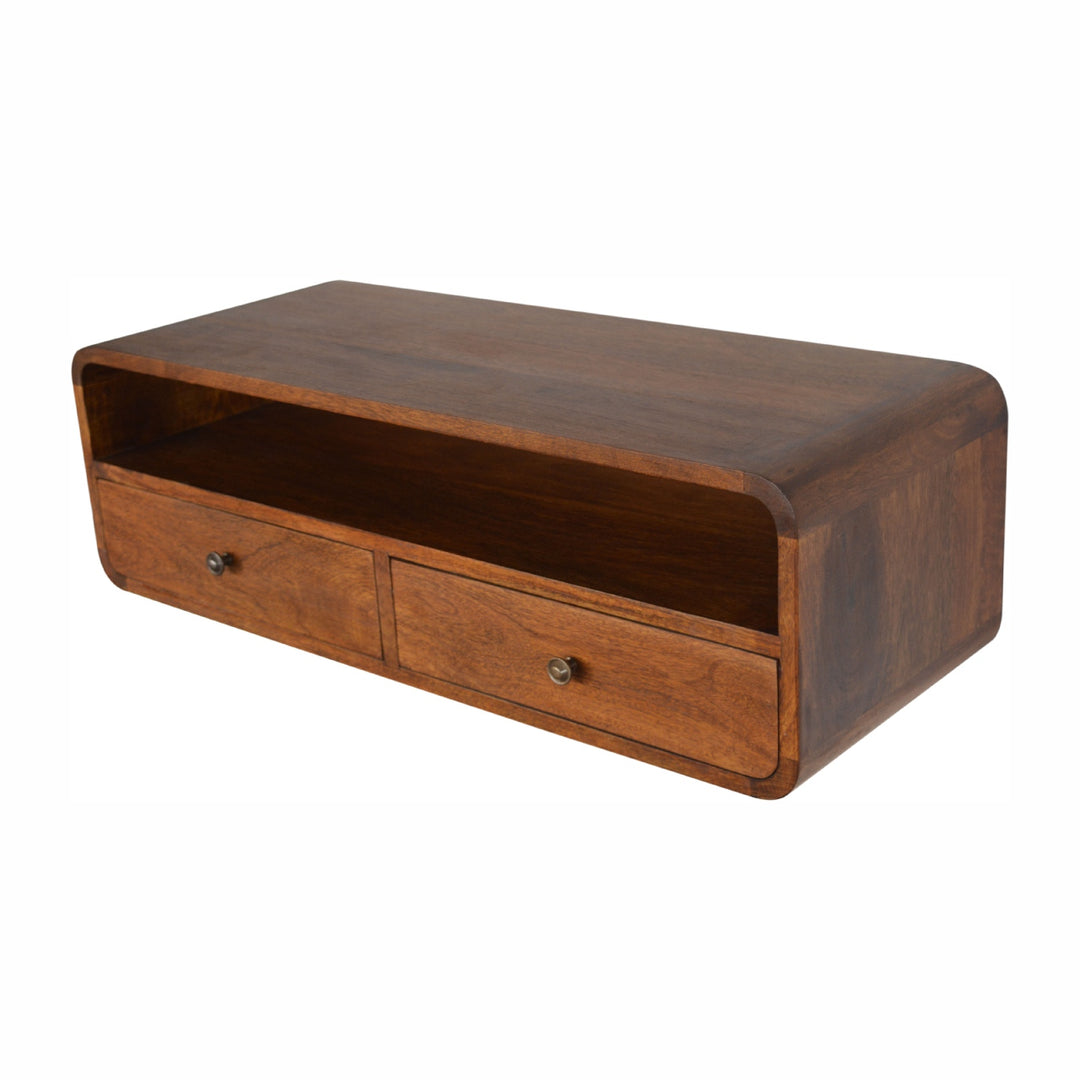 Floating Chestnut Open Console Photo 5