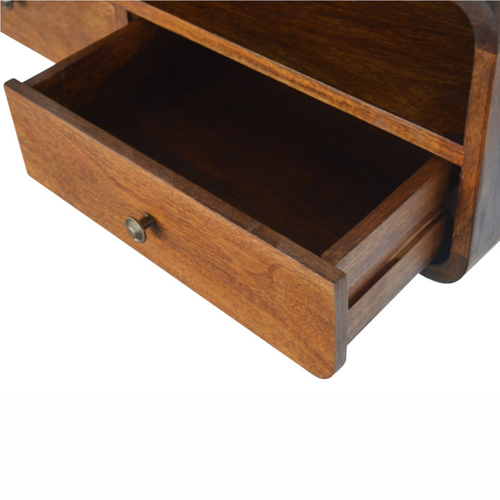 Floating Chestnut Open Console Photo 7