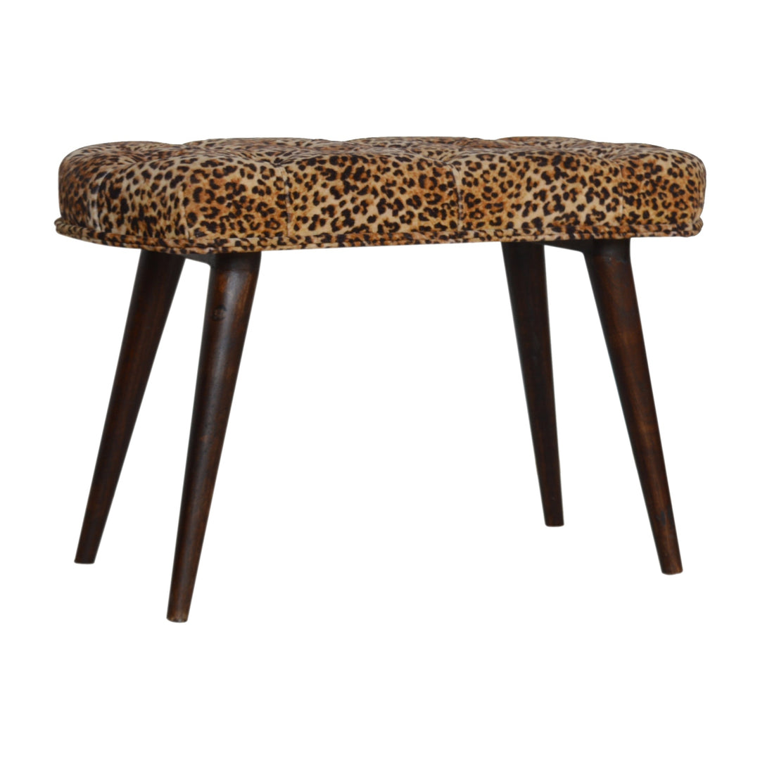 Leopard Print Deep Button Bench Photo 2