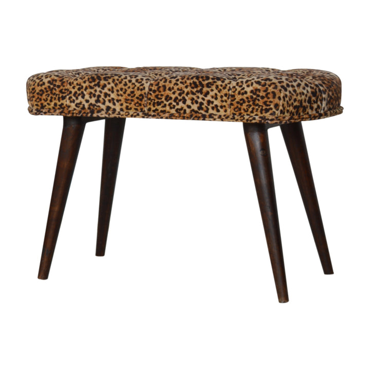 Leopard Print Deep Button Bench Photo 3