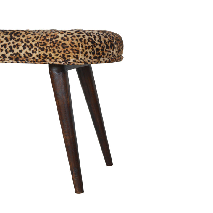 Leopard Print Deep Button Bench Photo 7