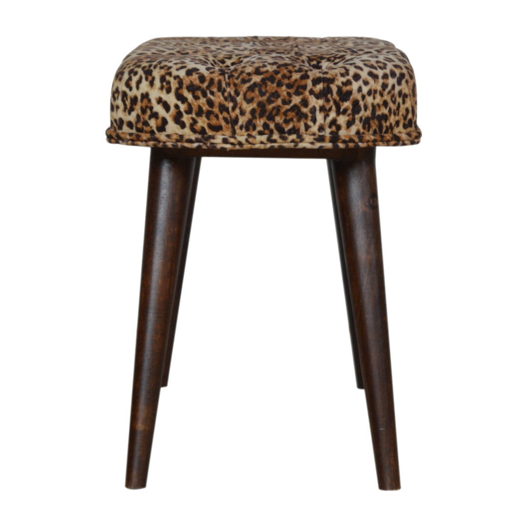 Leopard Print Deep Button Bench Photo 8